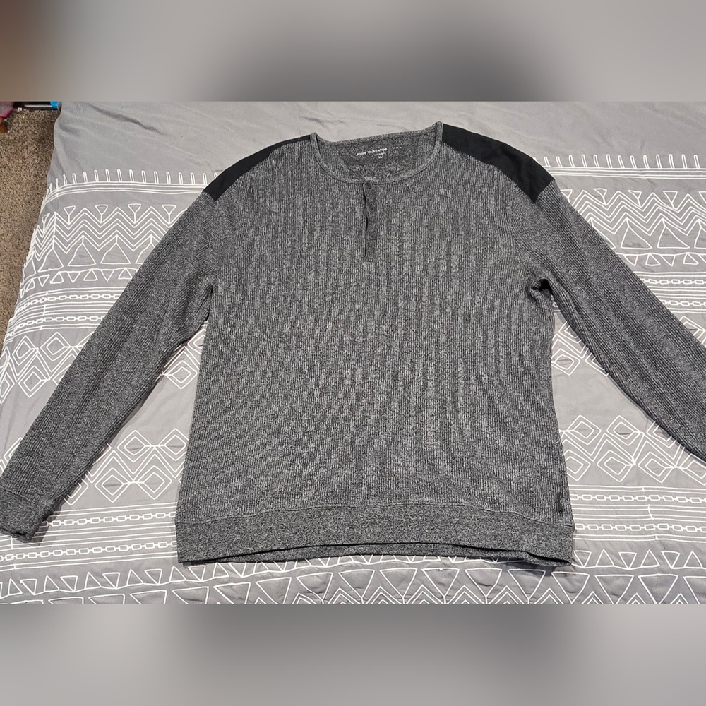 John Varvatos USA Thermal Henley Longsleeve Top Size XL